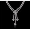Image 4 : 14KT White Gold 4.90ctw Diamond Necklace