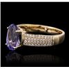 Image 5 : 14KT Yellow Gold 1.78ct Tanzanite and Diamond Ring