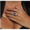 Image 1 : 14KT White Gold 3.13ct Sapphire and Diamond Ring