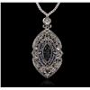 Image 6 : 18KT White Gold 33.29ct Tanzanite and Diamond Necklace