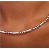 Image 2 : 18KT White Gold 0.44ctw Diamond Necklace