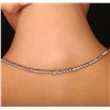 Image 3 : 18KT White Gold 0.44ctw Diamond Necklace