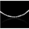 Image 4 : 18KT White Gold 0.44ctw Diamond Necklace