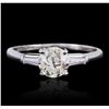 Image 4 : Platinum 1.19ctw Diamond Ring