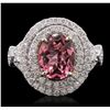 Image 4 : 14KT Two-Tone Gold 2.32ct Tourmaline and Diamond Ring