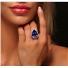 Image 1 : 14KT White Gold 16.2ct GIA Certified Tanzanite and Diamond Ring