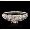 Image 4 : 18KT White Gold 1.11ctw Diamond Ring