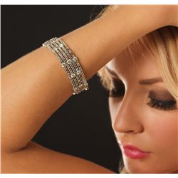 18KT White Gold 19.79tcw Diamond Ribbon Bracelet