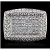 Image 4 : 18KT White Gold 3.43ctw Diamond Ring