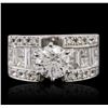 Image 3 : 18KT White Gold 3.94ctw Diamond Ring