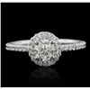 Image 3 : 14KT White Gold 1.12ctw Diamond Ring