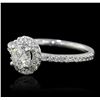 Image 4 : 14KT White Gold 1.12ctw Diamond Ring