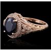 Image 5 : 14KT Rose Gold 1.94ct Sapphire and Diamond Ring