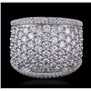 Image 4 : 14KT White Gold 3.65ctw Diamond Ring