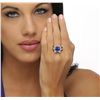 Image 2 : 14KT Yellow Gold 7.68ct Tanzanite and Diamond Ring