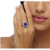 Image 3 : 14KT Yellow Gold 7.68ct Tanzanite and Diamond Ring