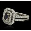 Image 5 : 14KT White and Yellow Gold 0.40ct Tanzanite and Diamond Ring