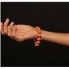 Image 3 : 14KT Yellow Gold 64.90ctw Coral and Diamond Bracelet