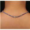Image 3 : 14KT White Gold 22.35ct Tanzanite and Diamond Necklace