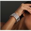 Image 3 : 14KT White Gold 1.59ctw Diamond Bangle Bracelet