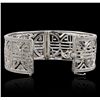 Image 7 : 14KT White Gold 1.59ctw Diamond Bangle Bracelet