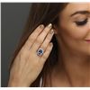 Image 2 : 14KT White Gold 4.58ct Tanzanite and Diamond Ring
