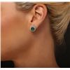 Image 1 : 18KT White Gold 3.40ctw Emerald and Diamond Earrings