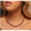 Image 1 : 14KT Rose Gold 38.40ctw Tourmaline and Diamond Necklace