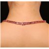 Image 3 : 14KT Rose Gold 38.40ctw Tourmaline and Diamond Necklace