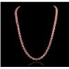 Image 5 : 14KT Rose Gold 38.40ctw Tourmaline and Diamond Necklace
