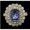 Image 3 : 14KT White Gold 2.46ct Tanzanite and Diamond Ring