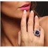 Image 2 : 14KT White Gold 9.59ct GIA Cert Tanzanite and Diamond Ring