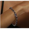 Image 3 : 14KT White Gold 10.92ctw Sapphire and Diamond Bracelet