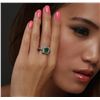 Image 1 : 14KT White Gold 0.25ct Emerald and Diamond Ring