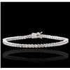 Image 5 : 18KT White Gold 3.88ctw Diamond Tennis Bracelet