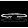 Image 7 : 18KT White Gold 3.88ctw Diamond Tennis Bracelet