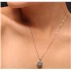 Image 2 : 14KT White Gold 0.35ctw Diamond Pendant With Chain