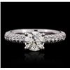 Image 4 : 14KT White Gold 1.89ctw Brilliant Cut Diamond Ring