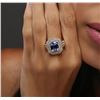 Image 1 : 14KT Yellow Gold 3.52ct Tanzanite and Diamond Ring