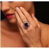 Image 3 : 14KT Rose Gold 9.45ct Amethyst and Diamond Ring