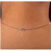 Image 3 : 14KT White Gold 2.91ct Tanzanite and Diamond Pendant With Chain