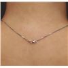 Image 3 : 14KT White Gold 1.08ctw Diamond Pendant With Chain