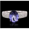 Image 4 : 14KT White Gold 1.81ct Tanzanite and Diamond Ring