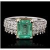 Image 4 : 14KT White Gold 2.70ct Emerald and Diamond Ring