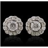 Image 4 : 14KT White Gold 1.40ctw Diamond Earrings