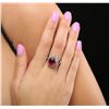Image 2 : 14KT White Gold 6.17ct Ruby and Diamond Ring