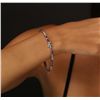Image 3 : 14KT White Gold 0.90ctw Ruby and Diamond Bracelet