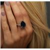 Image 3 : 14KT White Gold 10.13ct Sapphire and Diamond Ring