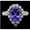 Image 4 : 14KT White Gold 4.81ct Tanzanite and Diamond Ring