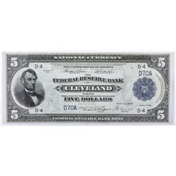 1914 $5 Federal Reserve Bank Note